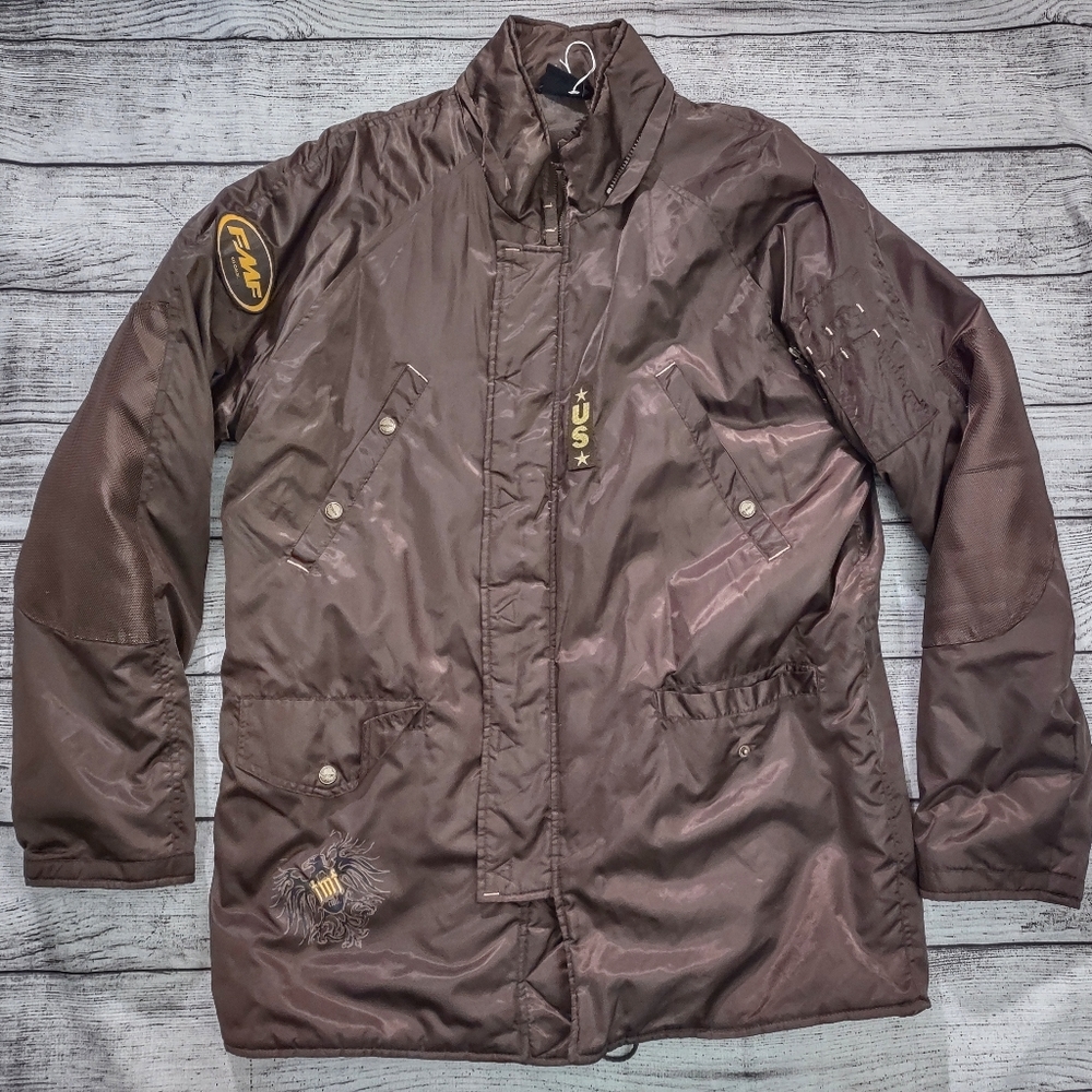 * RARE* FMF Racing Brand Military Style Coat mens Large Excellent